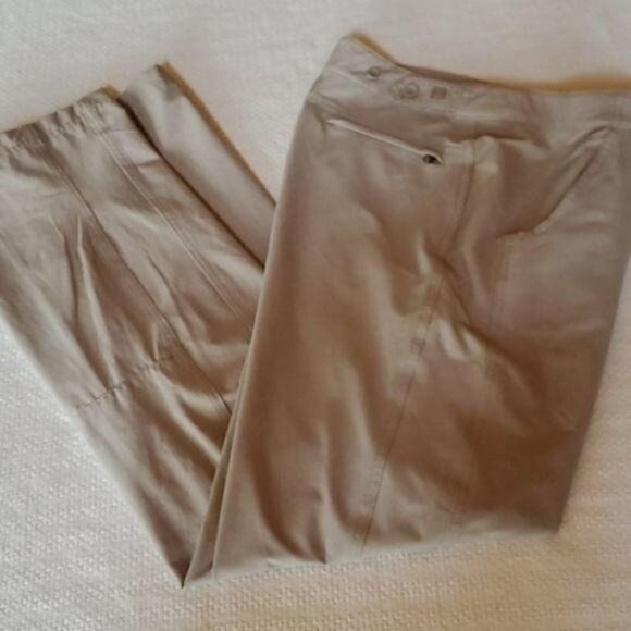Royal Robbins Vintage‎ High Waisted Beige Flared Sz. 6 Pants with Pockets - Picture 3 of 9